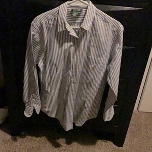 Ralph Lauren button down shirt blue and white size Medium